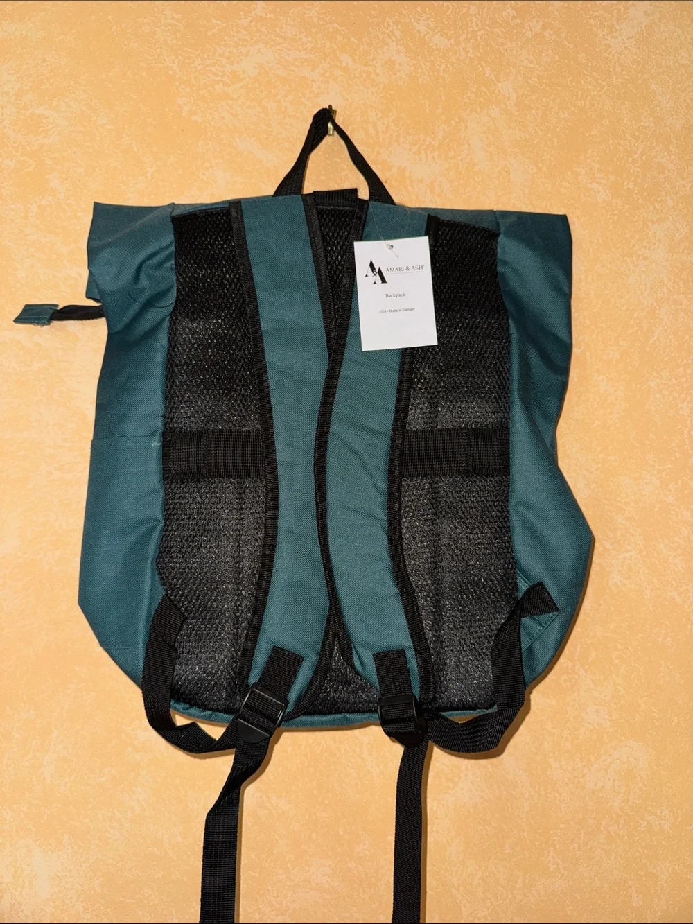 Amari&Ash Roll-Top Teal Backpack